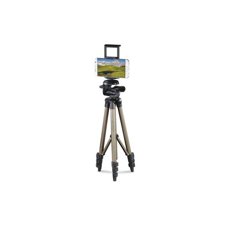 Hama Phone/Tablet Tripod, 3D Tilt Head, 106cm Max Height, 6.4mm Thread & Phone/Tablet Holder, Quick-Change Plate, Spirit Level, 