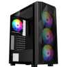 CRONUS Oceanus Case, Gaming, Black, Mid Tower, 1 x USB 3.0 / 2 x USB 2.0, Tempered Glass Front & Side Window Panels, Addressable