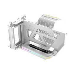 Antec RGB Adjustable Shift PCI Vertical GPU Bracket with PCI-E 4.0 Riser Cable (190mm), White, Compatible with E-ATX, ATX Cases