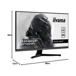 iiyama G-MASTER G2745HSU-B1 27 inch IPS Monitor, Full HD, 1ms, HDMI, DisplayPort, USB Hub, Freesync, 100Hz, Speakers, Black, Int