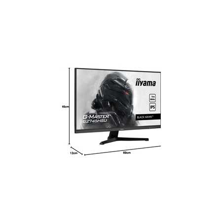 iiyama G-MASTER G2745HSU-B1 27 inch IPS Monitor, Full HD, 1ms, HDMI, DisplayPort, USB Hub, Freesync, 100Hz, Speakers, Black, Int