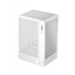 Deepcool CH170 Digital White Mini-ITX Case - High Airflow, Tempered Glass Side Panel, Supports Water Cooling, Ultra-Quiet Operat