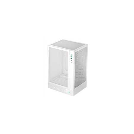 Deepcool CH170 Digital White Mini-ITX Case - High Airflow, Tempered Glass Side Panel, Supports Water Cooling, Ultra-Quiet Operat