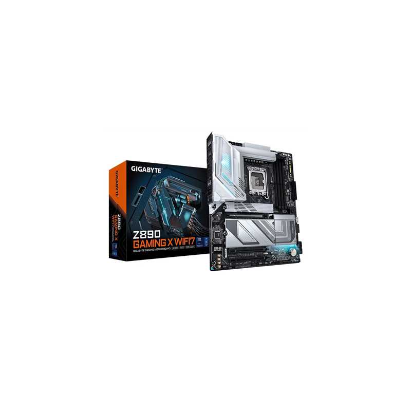 Gigabyte Z890 GAMING X WIFI7 Intel 1851 Socket Motherboard, ATX, 4x DDR5 Slots, 4x M.2 Sockets, 2x USB-C Port, Fitted I/O Shield