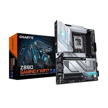 Gigabyte Z890 GAMING X WIFI7 Intel 1851 Socket Motherboard, ATX, 4x DDR5 Slots, 4x M.2 Sockets, 2x USB-C Port, Fitted I/O Shield