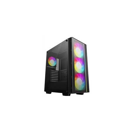 DeepCool MATREXX 55 ADD-RGB 4F Mid-Tower ATX Case - Tempered Glass Side Panel, Four ADD-RGB Fans, Excellent Airflow, E-ATX Compa