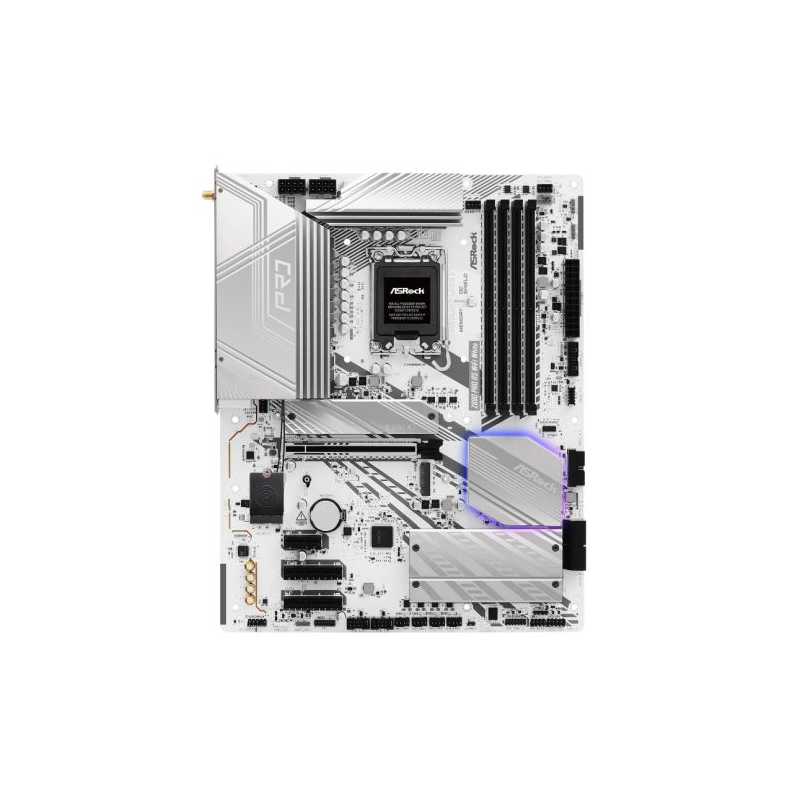 Asrock Z890 PRO RS WIFI WHITE, Intel Z890, 1851, ATX, 4 DDR5, HDMI, DP, 2 TB4, Wi-Fi 6E, 2.5G LAN, RGB, 4x M.2