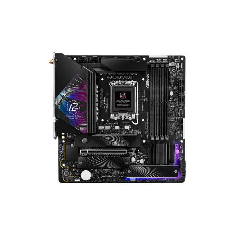 Asrock Z890M RIPTIDE WIFI, Intel Z890, 1851, Micro ATX, 4 DDR5, HDMI, DP, 2 TB4, Wi-Fi 6E, 2.5G LAN, RGB, 3x M.2