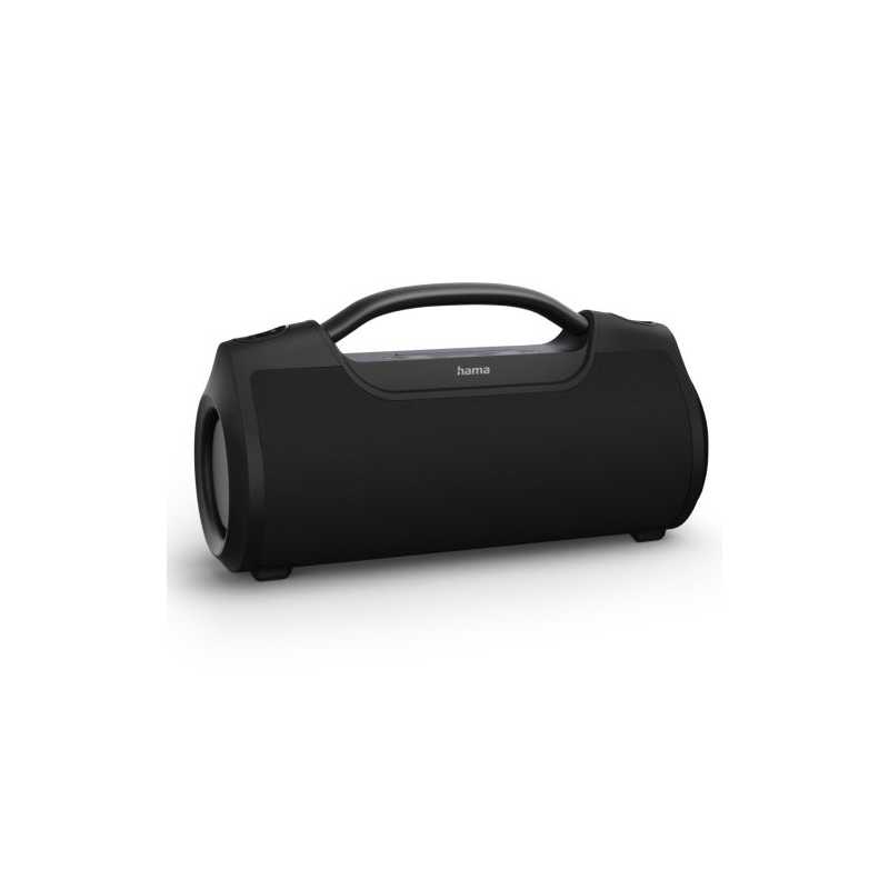 Hama SoundBarrel Bluetooth/3.5mm Jack 60W Portable Loudspeaker, 3600mAh Battery, IPX6 Waterproof, Hands-Free Facility, Black