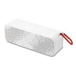 Hama PowerBrick 2.0 Bluetooth/3.5mm Jack 8W Portable Loudspeaker, 2500mAh Battery, IPX4 Splashproof, Carabiner, White