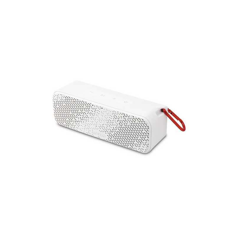 Hama PowerBrick 2.0 Bluetooth/3.5mm Jack 8W Portable Loudspeaker, 2500mAh Battery, IPX4 Splashproof, Carabiner, White