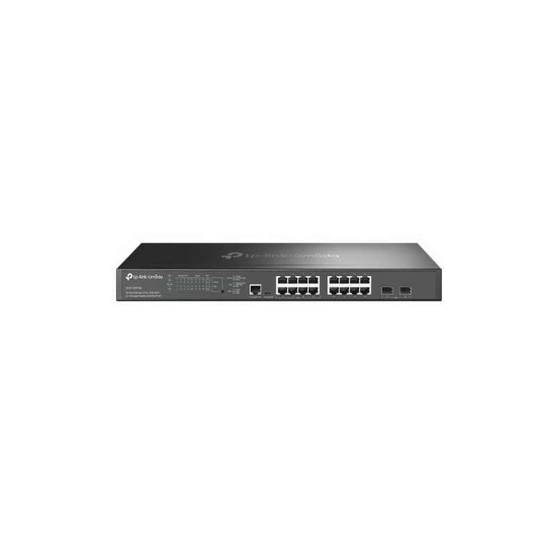 TP-LINK (SG3218XP-M2) Omada 16-Port 2.5G and 2-Port 10GE SFP+ L2+ Managed Switch with 8-Port PoE+, Rackmountable