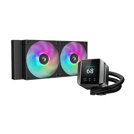 DeepCool Mystique 240 CPU Cooler, ARGB, Personalized Cooling with 2.8" TFT LCD Screen and Enhanced Pump Performance, 5 year war