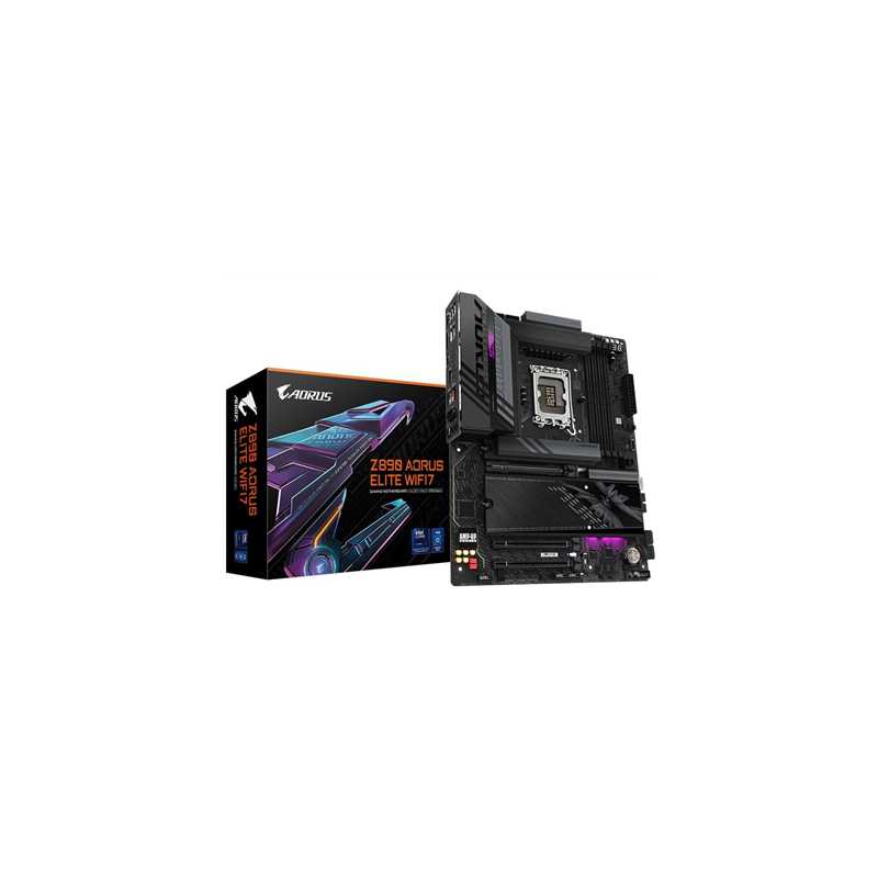 Gigabyte Z890 AORUS ELITE WIFI7 Intel 1851 Socket Motherboard, ATX, 4x DDR5 Slots, 4x M.2 Sockets, 2x USB-C Port, Fitted I/O Shi