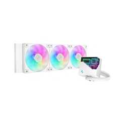 DeepCool LT360 Liquid CPU Cooler, 360mm Radiator, Triple 120mm ARGB Fans, Infinity Mirror Top Cap, Anti-Leak Tech, White