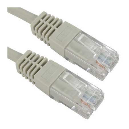 RJ45 (M) to RJ45 (M) CAT5e 10m Grey OEM Moulded Boot Copper UTP Network Cable