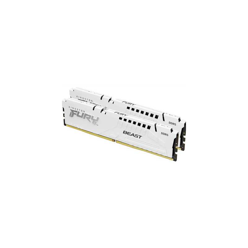 Kingston FURY Beast RGB KF564C32BWEK2-64 64GB (32GB x2) DDR5 6400MT/s White System Memory