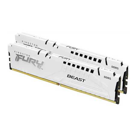 Kingston FURY Beast RGB KF564C32BWEK2-64 64GB (32GB x2) DDR5 6400MT/s White System Memory