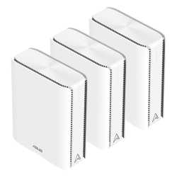 Asus (ZenWiFi BQ16) BE25000 Quad Band Wi-Fi 7 Mesh Routers, 3 Pack, Up to 8,000 sq.ft, 2x 10G Ports, USB, VPN, multi-SSID