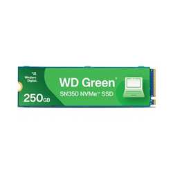 WD Green SN350 (WDS250G2G0C) 250GB NVMe SSD, M.2 Interface, PCIe Gen3, 2280, Read 1500MB/s, Write 2400MB/s, 3 Year Warranty