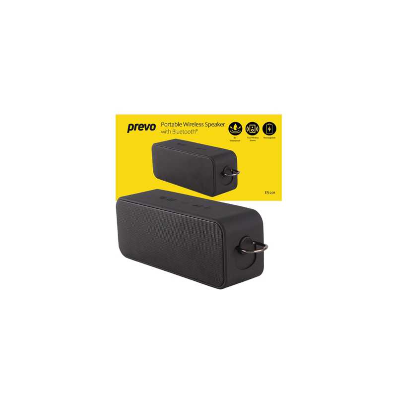 Prevo ES-201 Portable IP7 Waterproof Wireless Speaker with Bluetooth, USB, SD & 2 x 10W Speakers