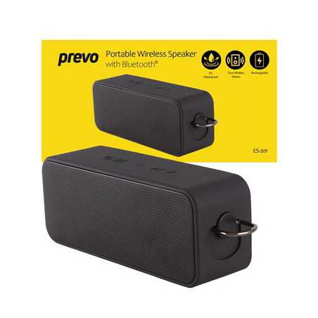 Prevo ES-201 Portable IP7 Waterproof Wireless Speaker with Bluetooth, USB, SD & 2 x 10W Speakers