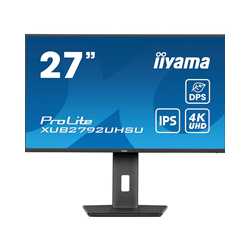 iiyama Prolite XUB2792UHSU-B6 27 inch IPS Monitor, 4K, 4ms, HDMI, DisplayPort, USB Hub, 60Hz, Speakers, Black, Internal PSU, VES