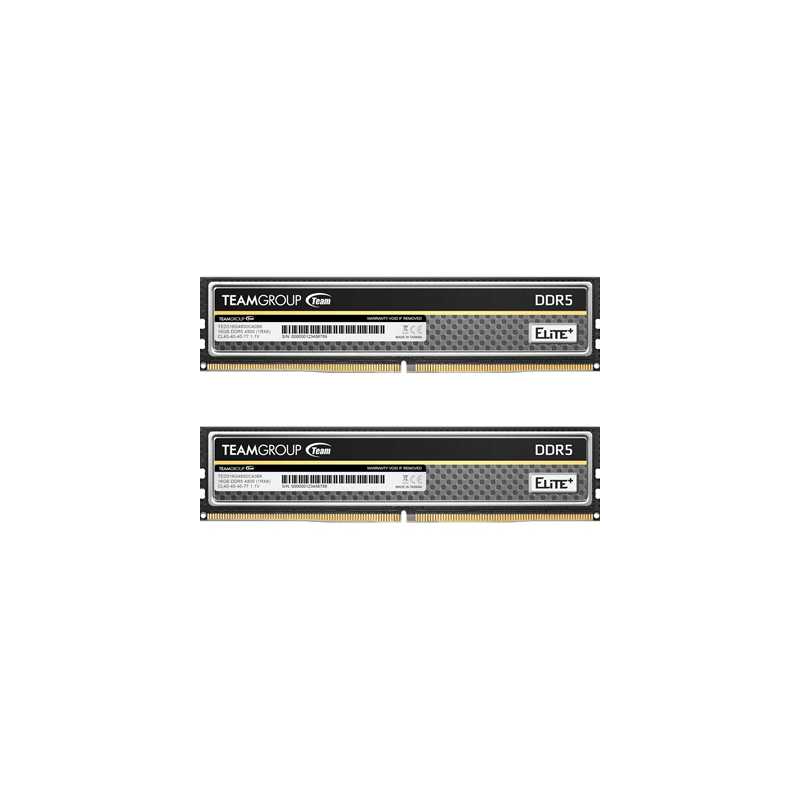 Team Elite Plus TPBD532G4800HC40DC01 32GB DIMM System Memory, DDR5, 4800MHz, 2 x 16GB, 288 Pin, 1.1v, CL40-40-40-77