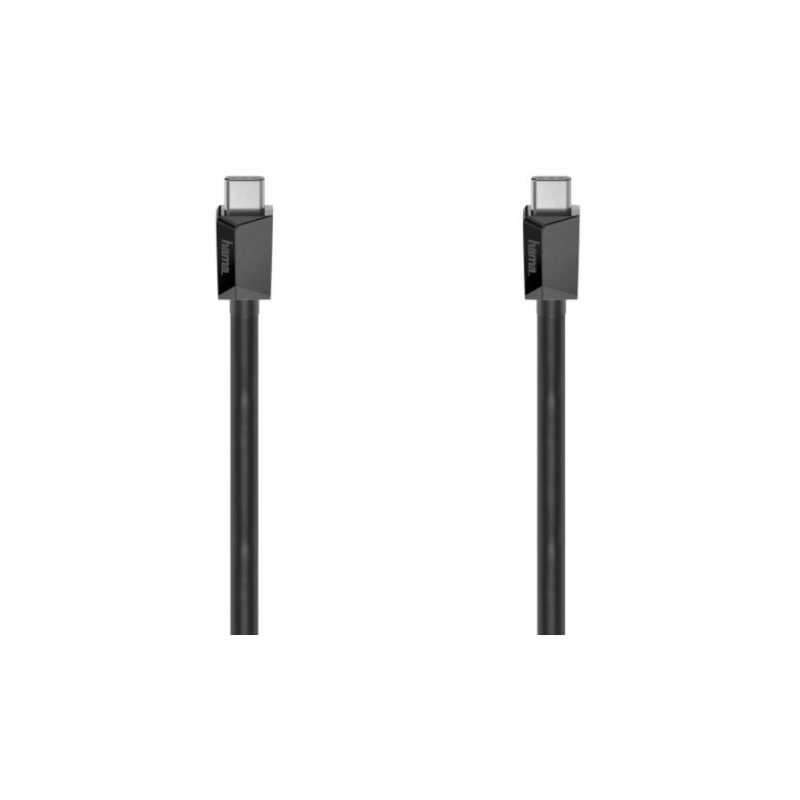 Hama 10Gbps USB-C to USB-C Charging Cable, E-Marker, USB 3.2 Gen2, 5A, 100W, 2 Metre, Black