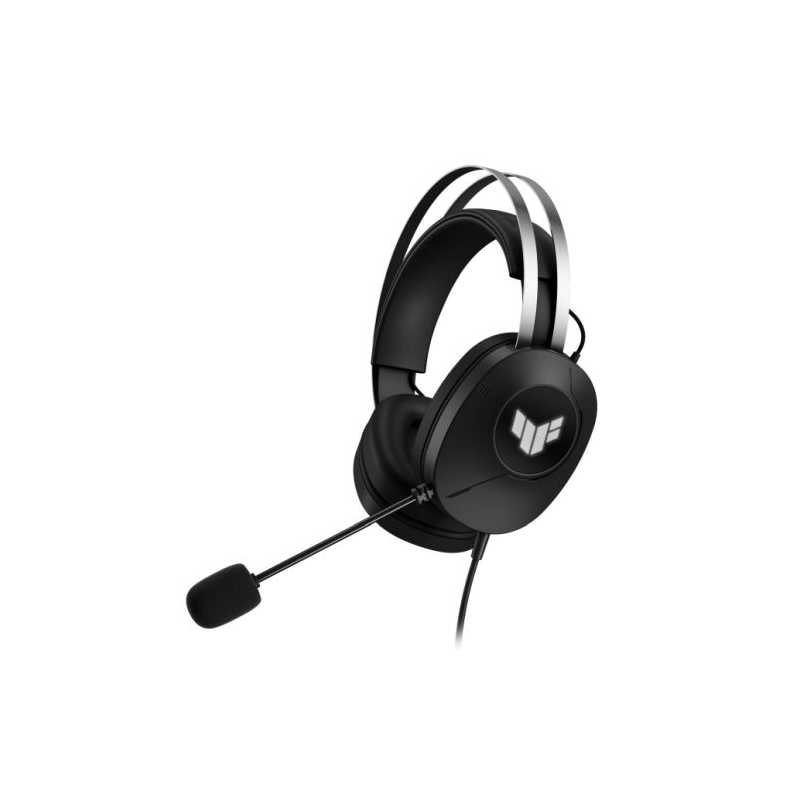 Asus TUF Gaming H1 Gen II Lightweight Gaming Headset, USB-A, Surround Sound, TeamSpeak Mic, Built-in Lighting, Black