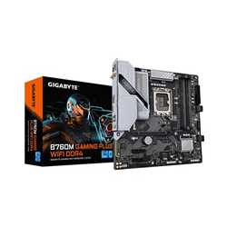 Gigabyte B760M GAMING PLUS WIFI DDR4 Intel 1700 Socket Motherboard, Micro-ATX, 4x DDR4 Slots, 2x M.2 Sockets, 1x USB-C Port, Fit