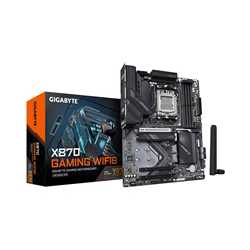 Gigabyte X870 GAMING WIFI6 AMD AM5 Socket Motherboard, ATX, 4x DDR5 Slots, 3x M.2 Sockets, 3x USB-C Port, Fitted I/O Shield, 2.5