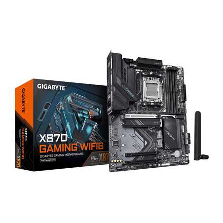 Gigabyte X870 GAMING WIFI6 AMD AM5 Socket Motherboard, ATX, 4x DDR5 Slots, 3x M.2 Sockets, 3x USB-C Port, Fitted I/O Shield, 2.5