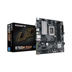 Gigabyte B760M D3HP Intel 1700 Socket Motherboard, Micro-ATX, 4x DDR5 Slots, 2x M.2 Sockets, 1x USB-C Port, GbE LAN, 1x D-Sub / 