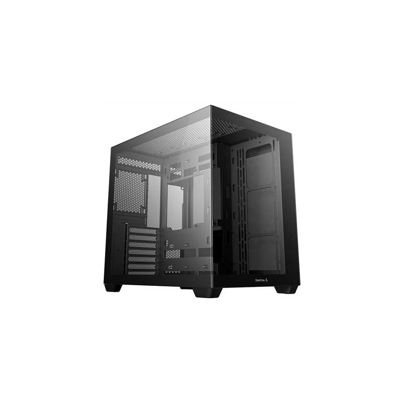 DeepCool CG530 Dual-Chamber Computer Case, Tempered Glass Panels, Advanced Cooling Support, Exceptional Cable Management, Black