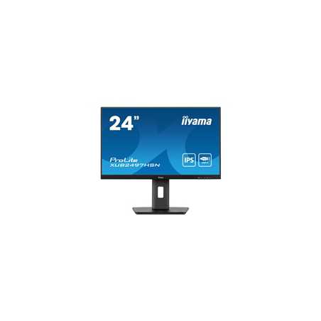 iiyama Prolite XUB2497HSN-B2 24 inch IPS Monitor, USB-C Dock, RJ45(LAN), Full HD, 1ms, HDMI, DisplayPort, USB-Hub, USB-C, 100Hz,