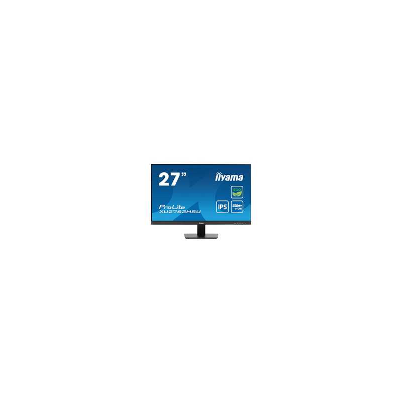 iiyama PROLITE XU2763HSU-B1 27 inch IPS Monitor, Full HD, 3ms, USB Hub, HDMI, DisplayPort, Freesync, 100Hz, Speakers, Black, Int