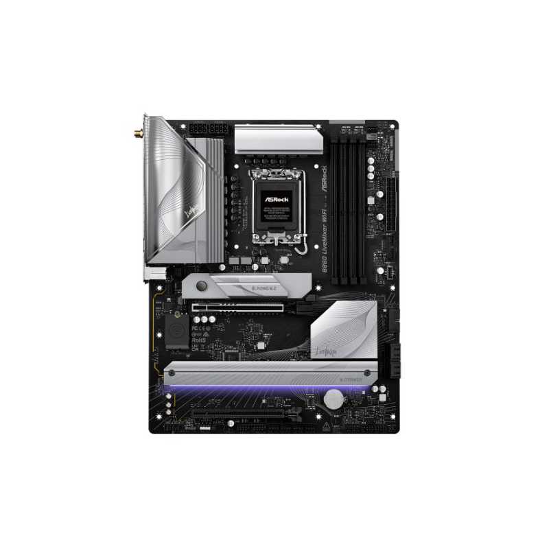 Asrock B860 LIVEMIXER WIFI, Intel B860, 1851, ATX, 4 DDR5, HDMI, DP, TB4, Wi-Fi 6E, 2.5G LAN, RGB, 3x M.2