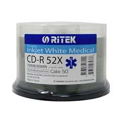 Ritek Medical Pro 50PK CD-R 52X 700MB/80Min (Directive 93/44/EEC and DICOM Compliance)