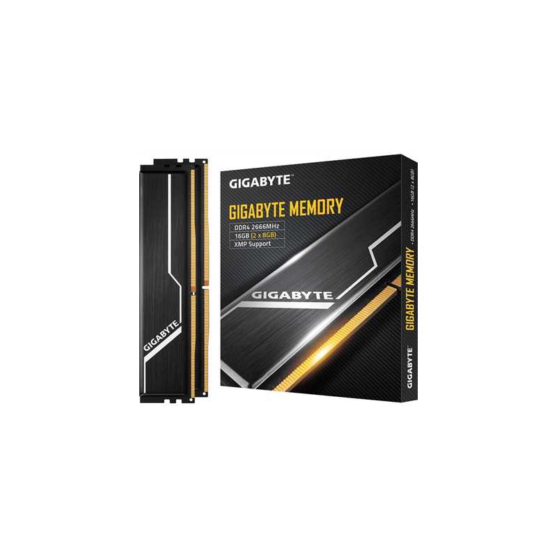 Gigabyte GP-GR26C16S8K2HU416 System Memory 16GB (2x8GB) 2666Mhz, DDR4, Heatsink, 1.2v, Black, Retail Boxed