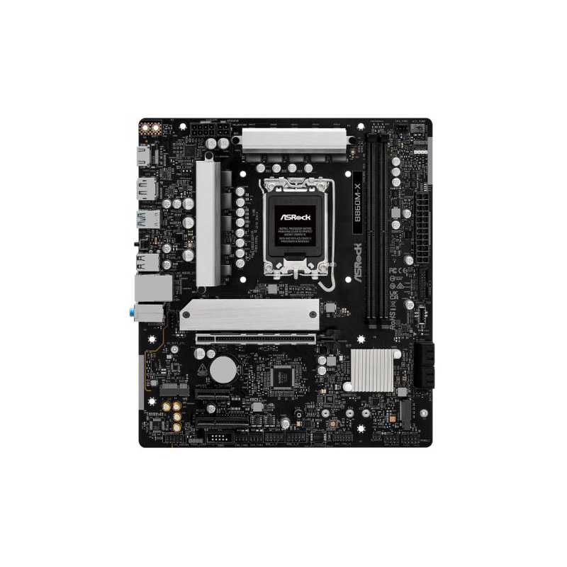 Asrock B860M-X, Intel B860, 1851, Micro ATX, 2 DDR5, HDMI, DP, 2.5G LAN, 2x M.2