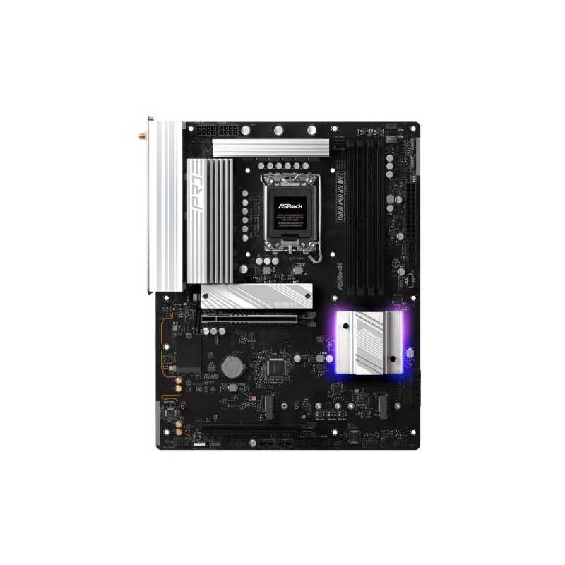 Asrock B860 PRO RS WIFI, Intel B860, 1851, ATX, 4 DDR5, HDMI, DP, Wi-Fi 6E, 2.5G LAN, RGB, 3x M.2