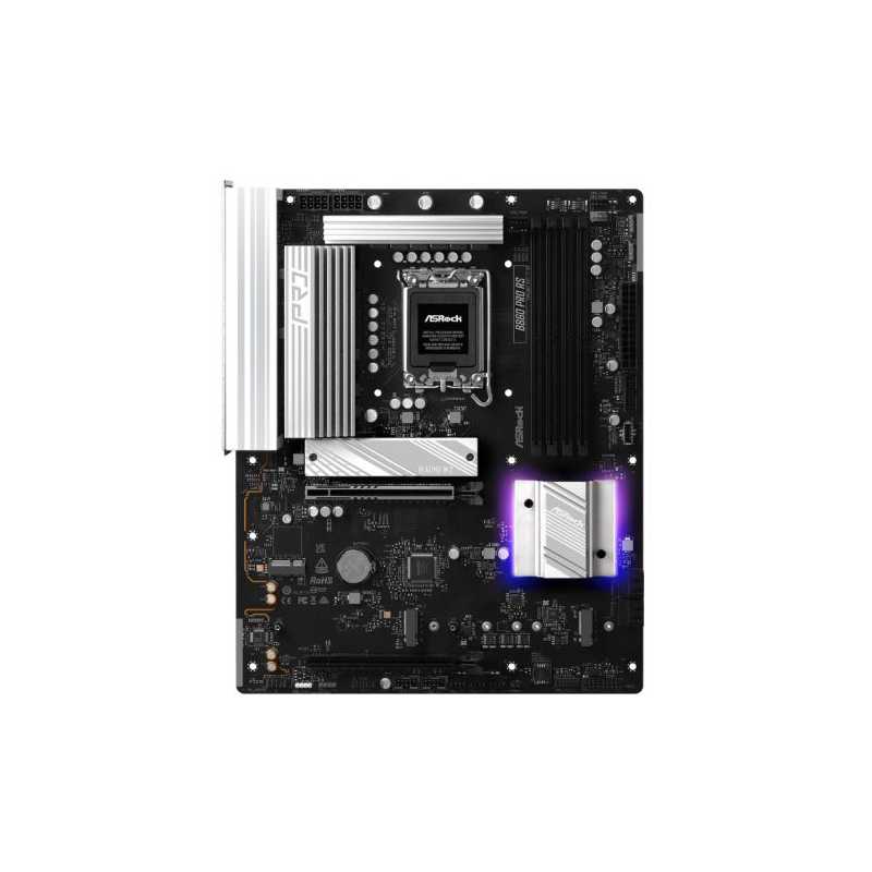 Asrock B860 PRO RS, Intel B860, 1851, ATX, 4 DDR5, HDMI, DP, 2.5G LAN, RGB, 3x M.2