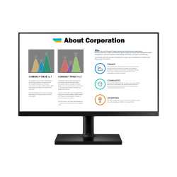 Samsung F24T450FQR T45F Series 24 Inch Full HD Monitor, 1080p, 75Hz, 5ms, IPS LED, 2x HDMI, DisplayPort, USB Hub, Height Adjusta