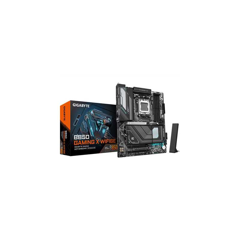 Gigabyte B850 GAMING X WIFI6E AMD AM5 Socket Motherboard, ATX, 4x DDR5 Slots, 3x M.2 Sockets, 2x USB-C Port, Fitted I/O Shield, 