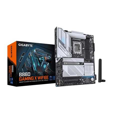 Gigabyte B860 GAMING X WIFI6E Intel 1851 Socket Motherboard, ATX, 4x DDR5 Slots, 3x M.2 Sockets, 2x USB-C Port, Fitted I/O Shiel