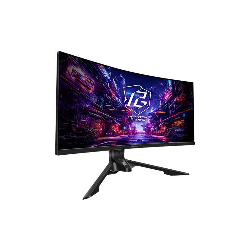 Asrock 34" Phantom Gaming WQHD Curved Gaming Monitor (PG34QRT3A), 3440 x 1440, 1ms, 2 HDMI, 2 DP, 180Hz, Mini-OLED, Tilt/Swivel