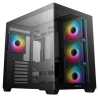 DeepCool CG530 4F Mid-Tower Case with Tempered Glass Panels, 4 Pre-Installed ARGB Fans, and Optimal Airflow Support, Black