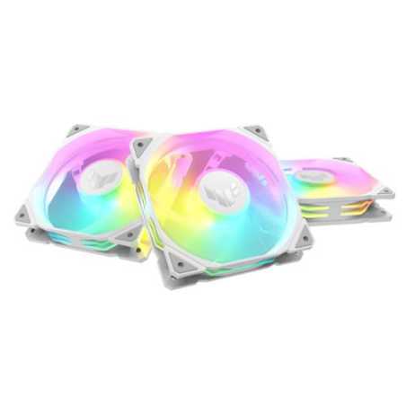 Asus TUF Gaming TR120 ARGB Reverse Blade 12cm PWM Case Fans (3 Pack), Hydraulic  Bearing, 28mm Frame, Double-layer LED Matrix De