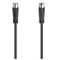 Hama Antenna Cable, Coax Male to Coax Female, 90dB, 1.5 Metre, Black